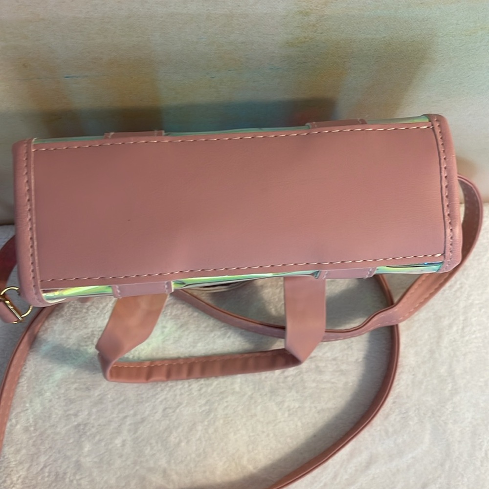 Clear Reflective Crossbody Hello Weekend Pink EUC - Picture 4 of 7